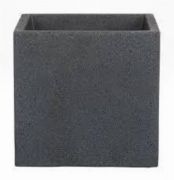 Scheurich 240/40 C-Cube Stony Black manyag kocka kasp 40 cm