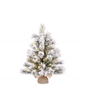Black Box Trees Dinsmore x-mas tree w burlap led battery operated green frosted leth mfeny 60 cm magas