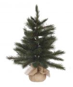 Triumph Tree Forest frosted  x-mas tree w burlap green leth mfeny 60 cm magas