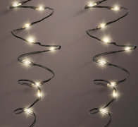 Lumineo Micro LED stringlights steady outdoor melegfehr LED fekete fnyfzr, 120 gvel, 600 cm