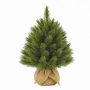 Triumph Tree Forest frosted x-mas tree w burlap green leth mfeny 45 cm magas