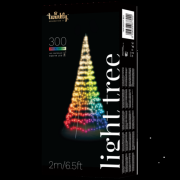 Twinkly Light Tree  300 RGB+W Flag-pole Christmas Tree, 2 m, 16 Million Colors + Warm White TWP300SPP-BEU