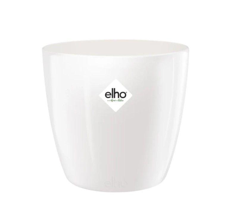 Elho Brussels Diamond Round 16 cm White, manyag kasp