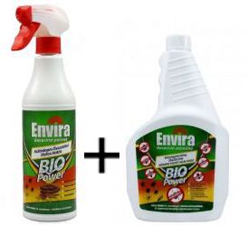 Envira Biocid Power poloskairt 2 rszes csomag: 1 db 500 ml permet + 1 db 1000 ml utntlt