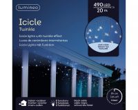 Lumineo icicle twinkle hideg fehér led jégcsapfüzér, 490 égővel