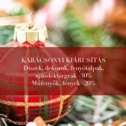  Karácsonyi termékek, dekorok szezon utáni kedvezménnyel -%