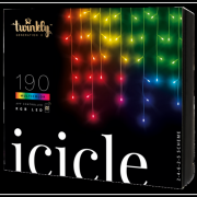 Twinkly Icicle – 190 RGB LED Icicle Lights String, jégcsapfüzér design világítás TWI190STP-TEU