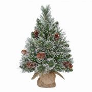 Black Box Trees Vandasn x-mas tree with burlap green frosted leth mfeny 45 cm magas