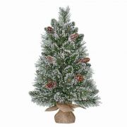 Black Box Trees Vandasn x-mas tree with burlap green frosted leth mfeny 60 cm magas