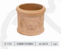 Terracotte Italia Cilindro Festonato 13X13 cm agyag nvnytart