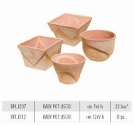 Terracotte Italia Baby Pot Liscio7X6H cm agyag nvnytart