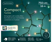Lumineo compact twinkle színes led fényfüzér, 750 égővel