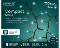 Lumineo compact twinkle hideg fehér, kék led fényfüzér, 750 égővel