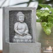  Buddha beltri szkkt 9.5 cm x 10 cm x 23.5 cm vilgos szrke