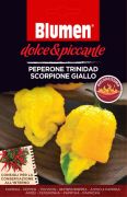Blumen Peperone Trinidad Scorpion Giallo, nagyon csípős sárga skorpió pepperóni chili paprika vetőmag