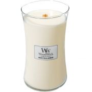 WoodWick White Tea & Jasmine illatgyertya 'nagy' üveg illatgyertya